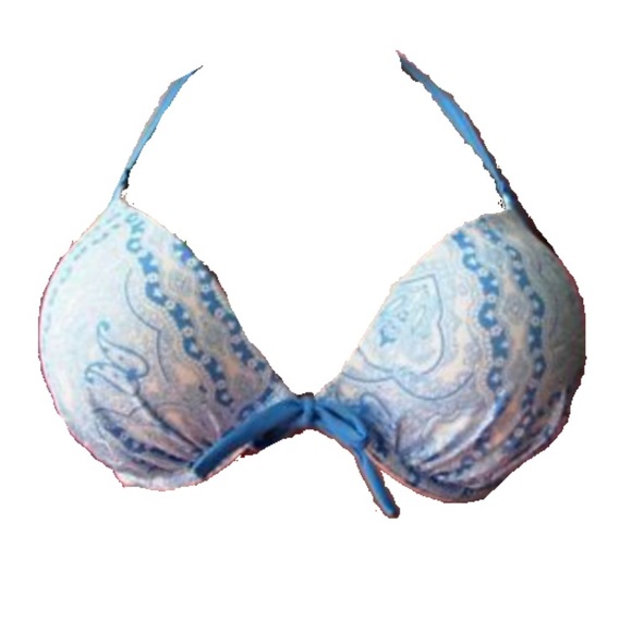 Gorgeous Blue & White Push Up Bikini - Picture 1 of 5